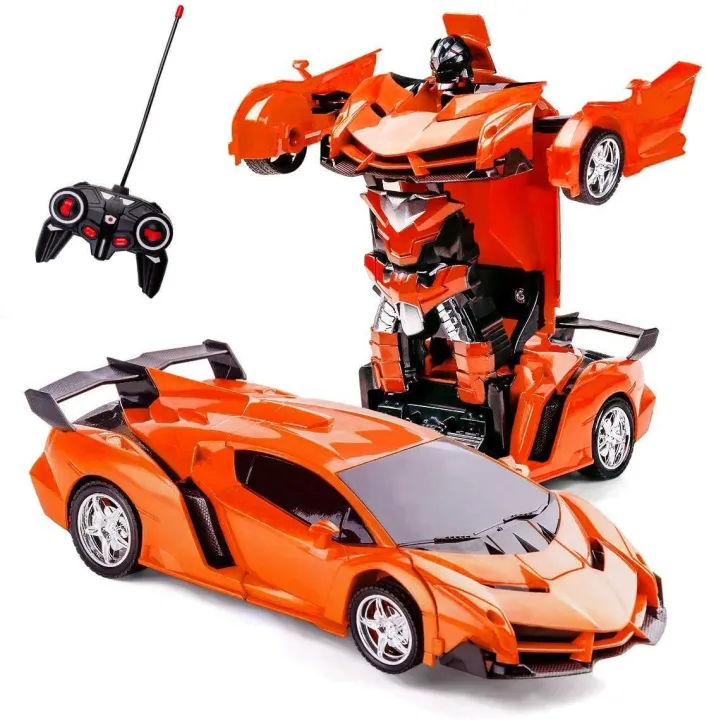 Transformer Car Remote/Control Robot Car.Independent 2.4G Robot Deformation RC Car Toy with One Key Transformation & 360 Speed Drifting 1:18 Scale